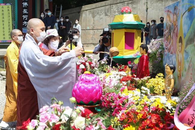 The Vesak great ceremony at Duoc Su Temple, Incheon City, South Korea